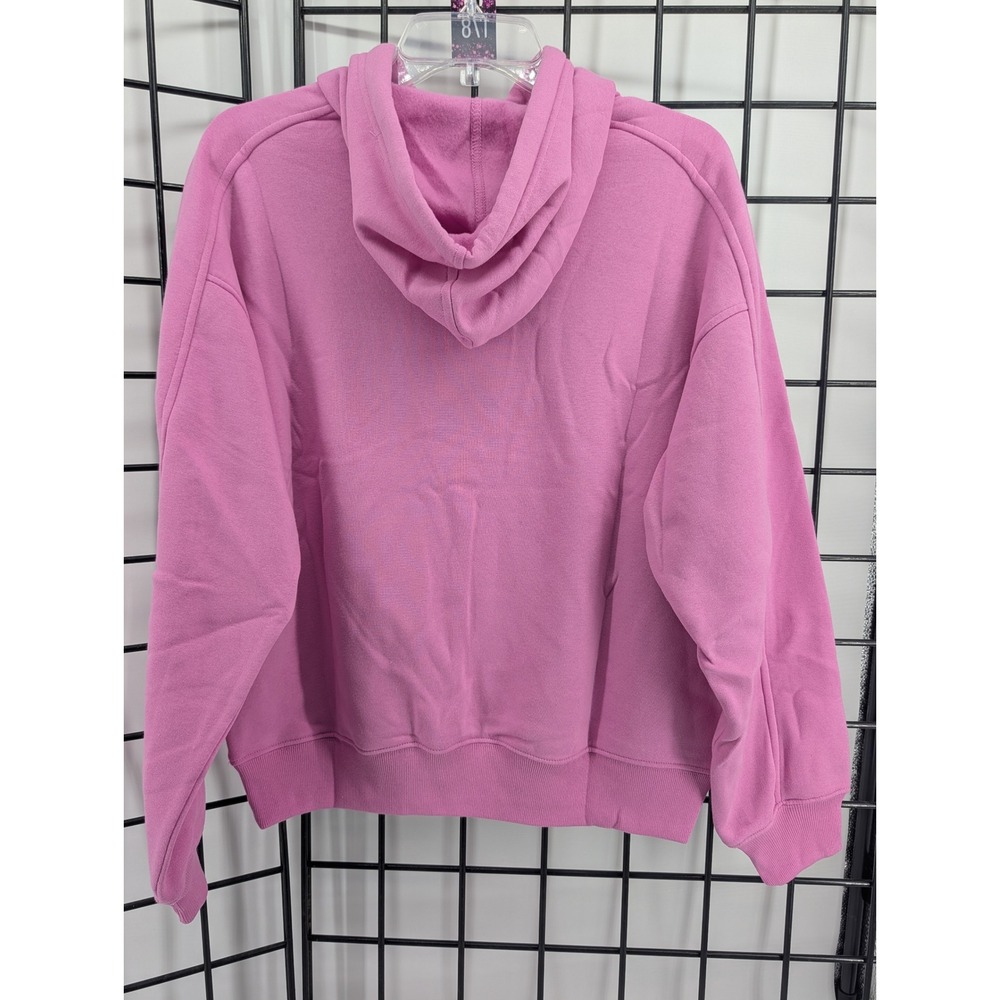 Zenana Hoodie Women Large Bright Mauve NWOT Relaxed Fit Fleece Pullover
